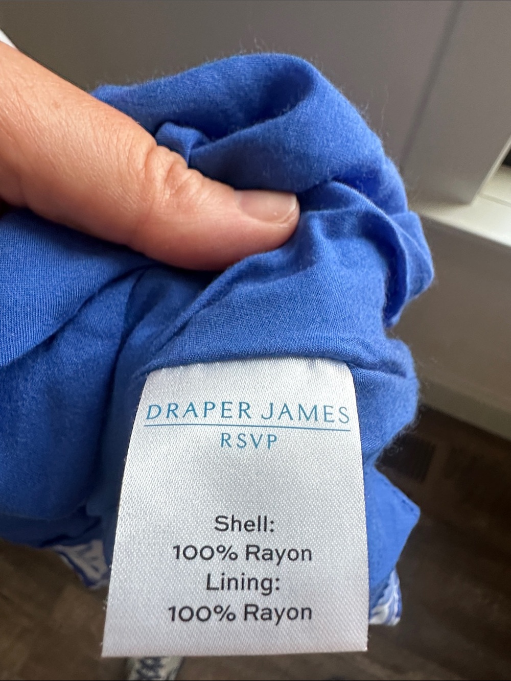 Draper James Blue and White Floral Wrap Dress - Picture 10 of 16